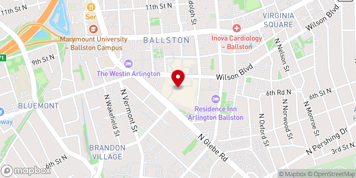 Map showing location of Immersive Gamebox - Ballston Quarter, Arlington