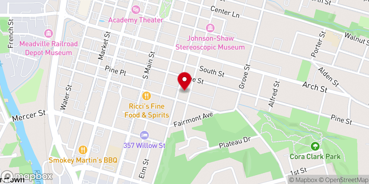 Map showing location of St John Missionary Baptist Church