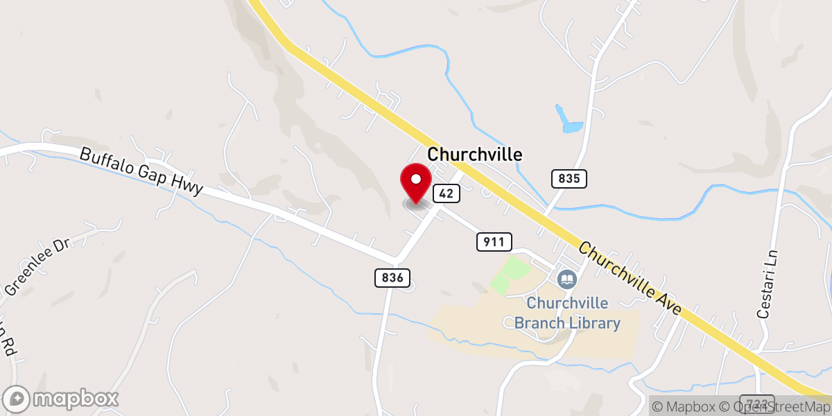 Map showing location of Loch Willow Presbyterian Church