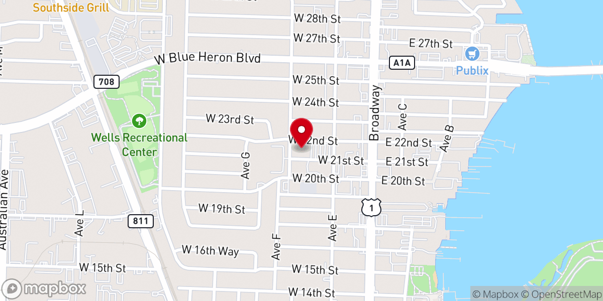 Map showing location of Saint Francis of Assisi Catholic Church