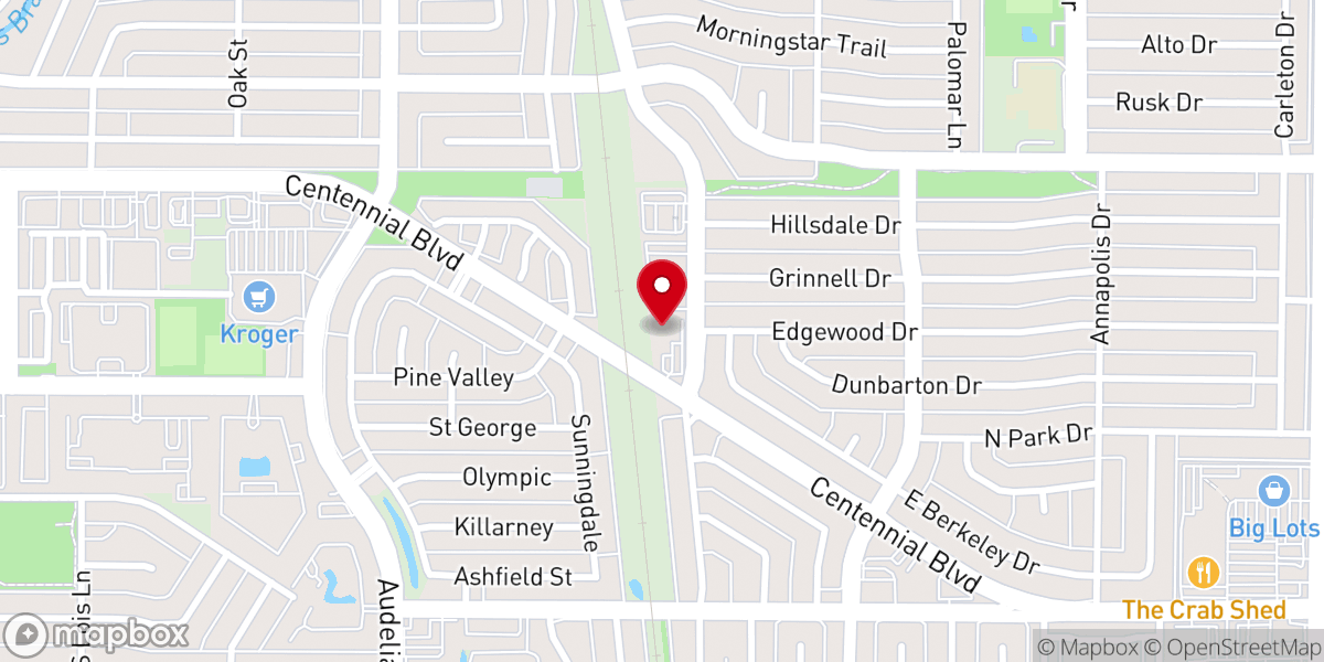 Map showing location of Christ Community