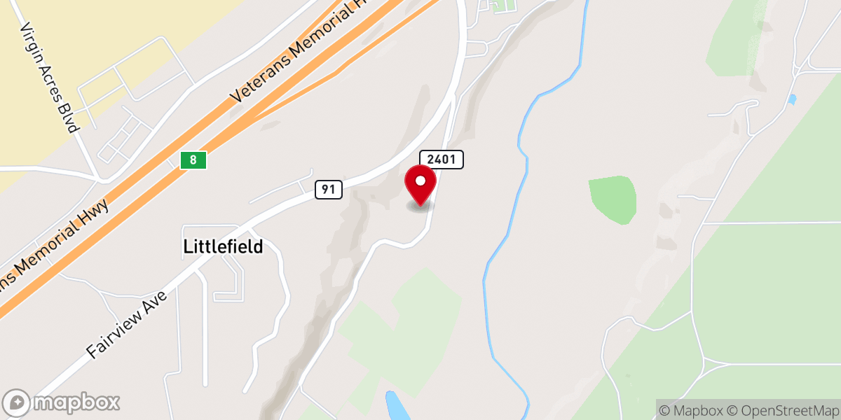 Map showing location of Holy Trinity Catholic Church