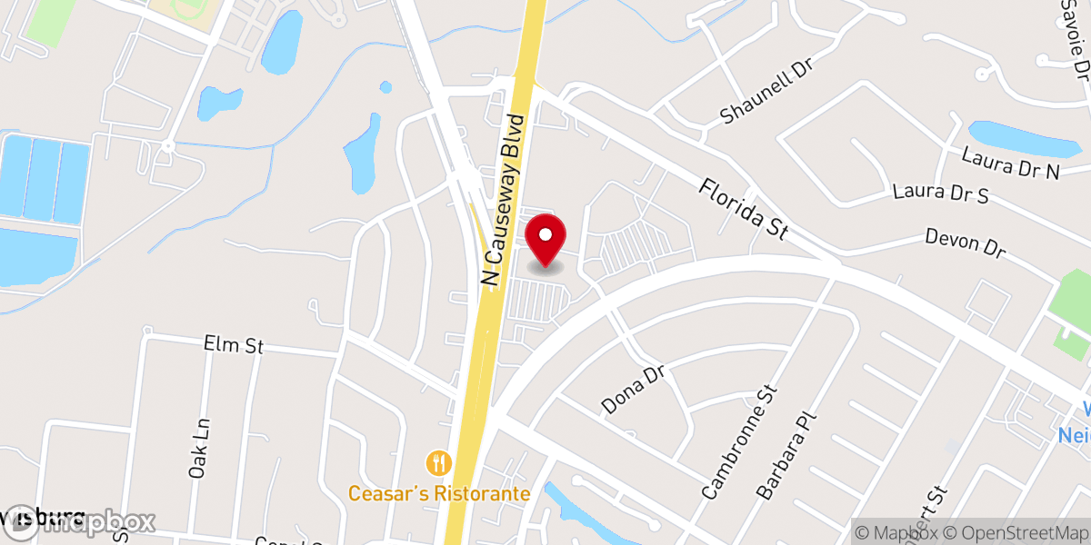 Map showing location of Altitude Trampoline Park Mandeville
