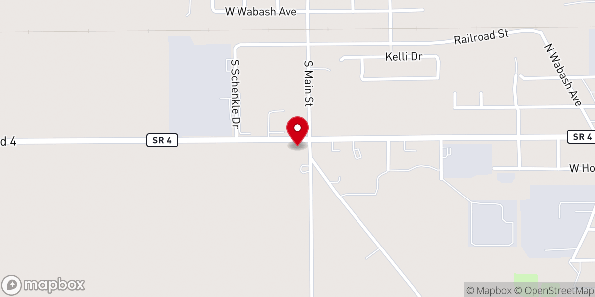 Map showing location of Ashley-Hudson Church