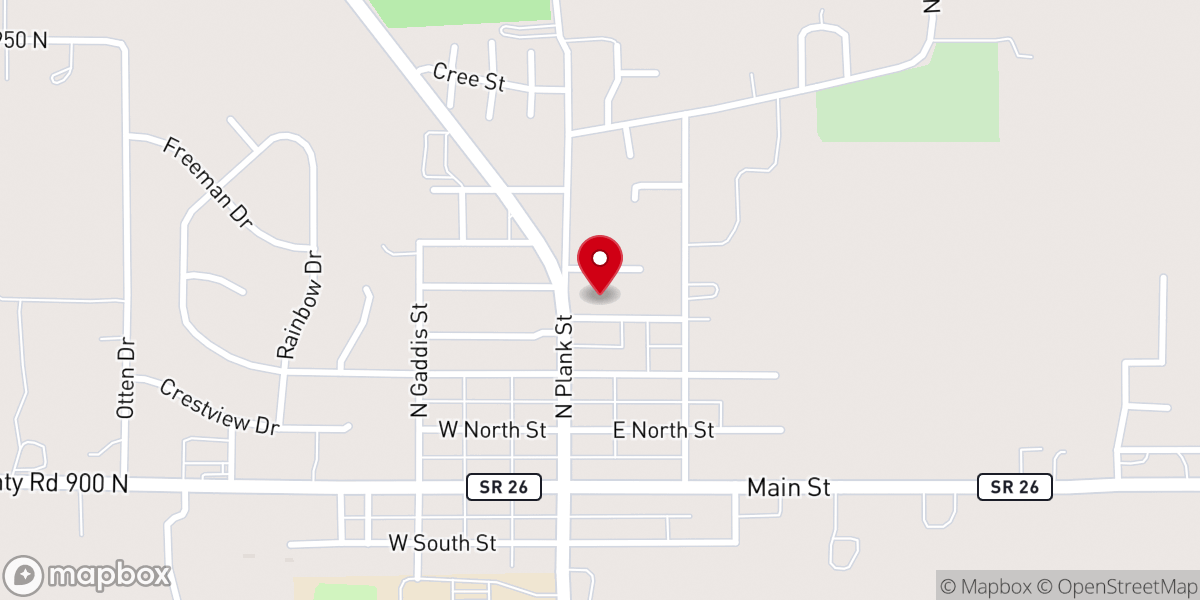 Map showing location of Rossville Bible Fellowship Inc