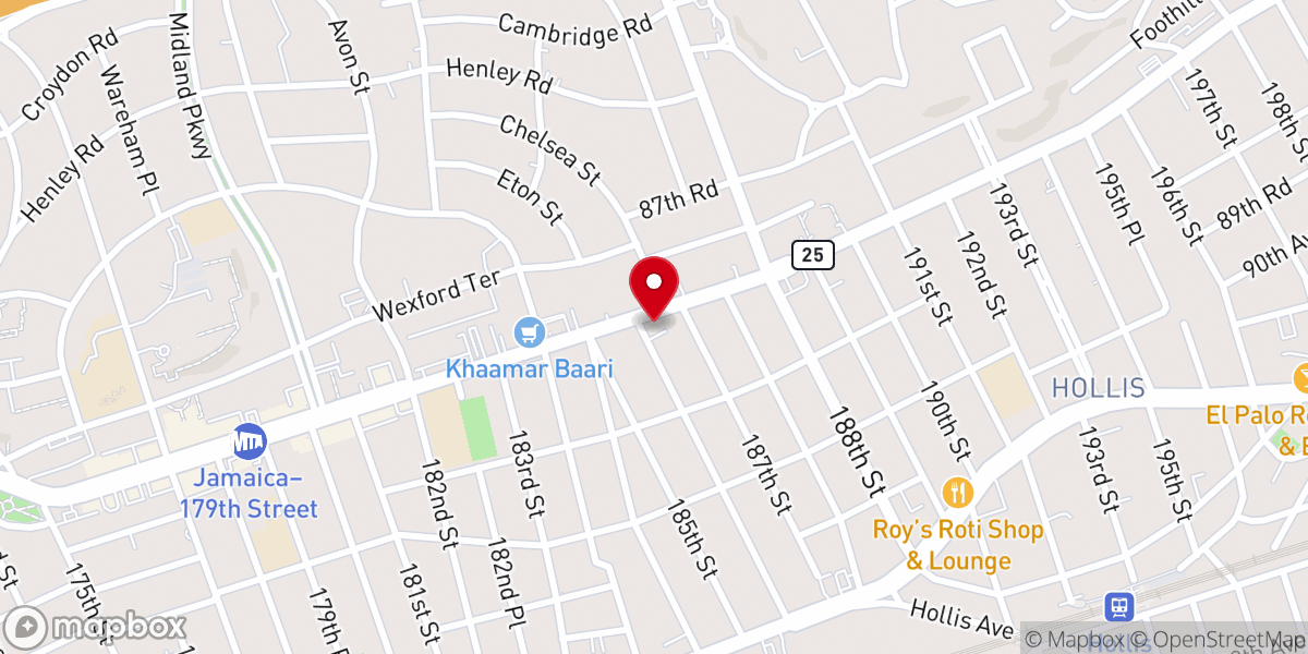 Map showing location of Church of the Nazarene
