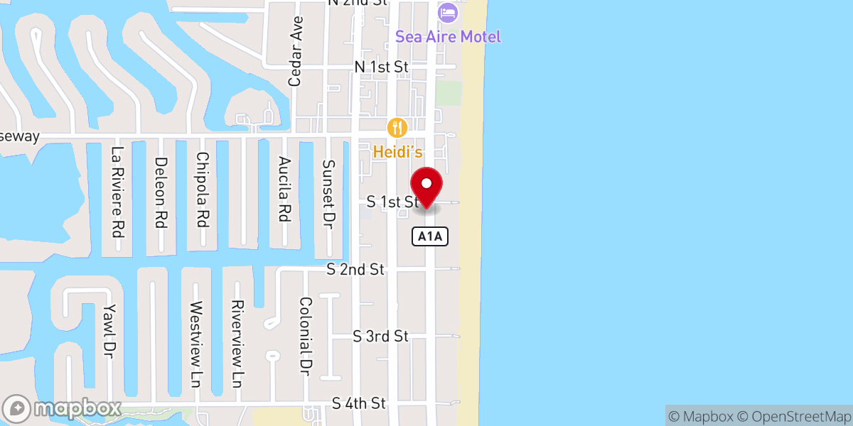 Map showing location of Cocoa Beach Community Church parking