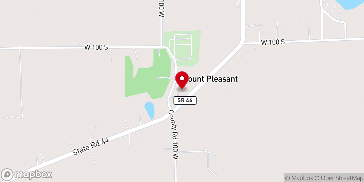 Map showing location of First Mt Pleasant Baptist Church