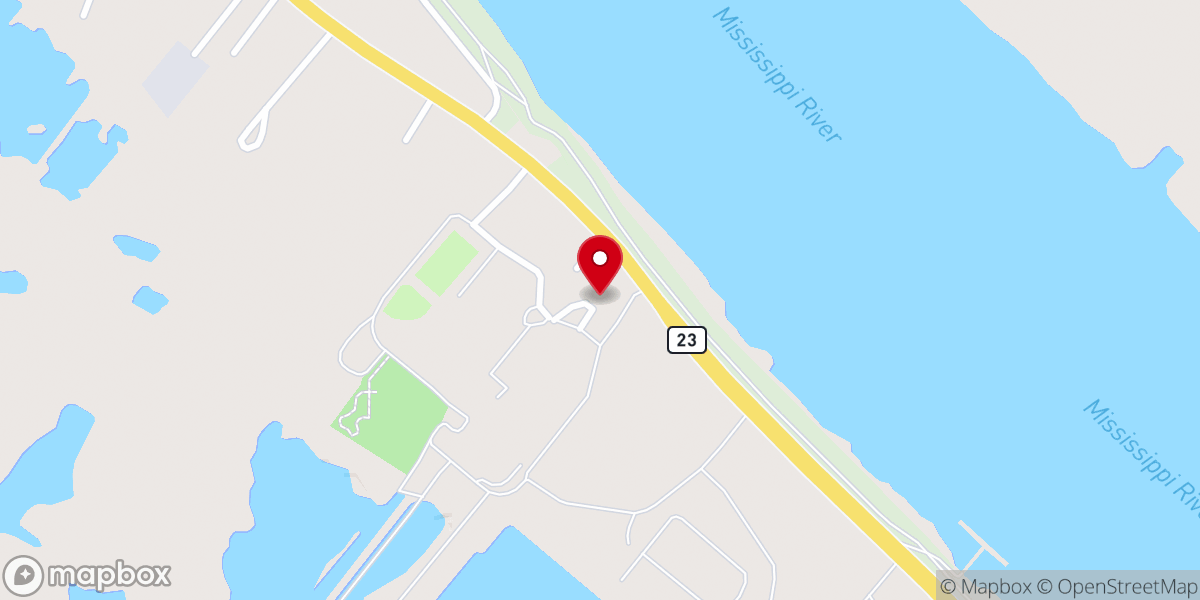 Map showing location of Plaquemines Parish Office