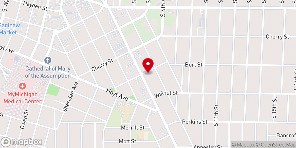 Map showing location of Full Gospel Holy Temple