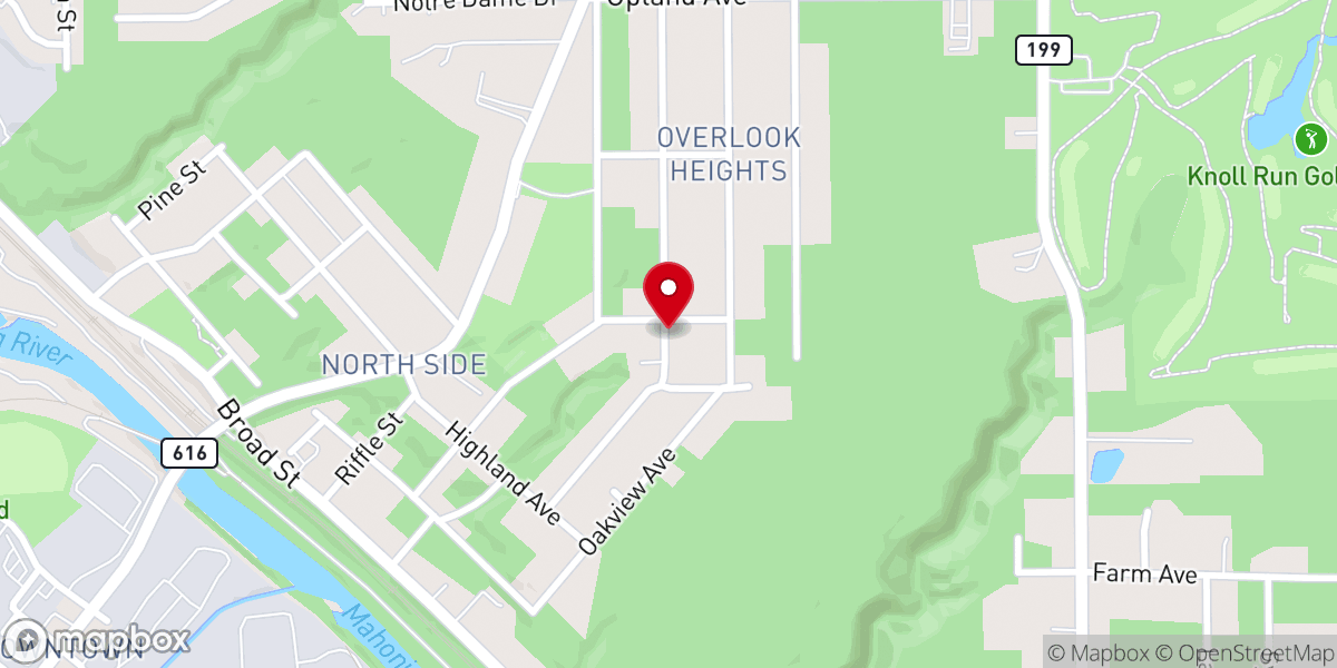 Map showing location of New Canaan Baptist Church