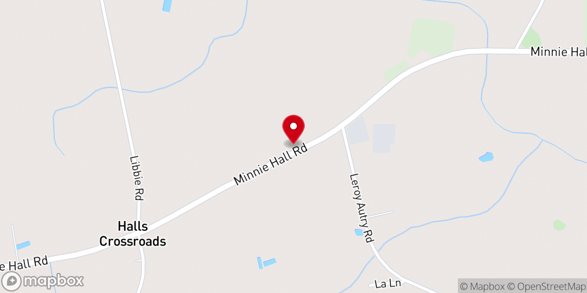 Map showing location of Halls Church