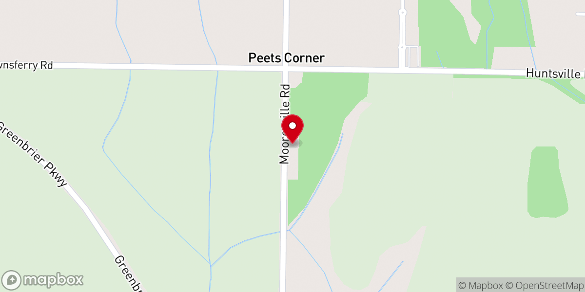 Map showing location of Bright Hope Church