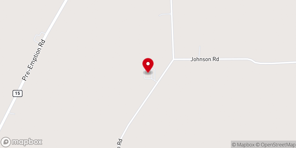 Map showing location of Mt. Pleasant Mennonite Church