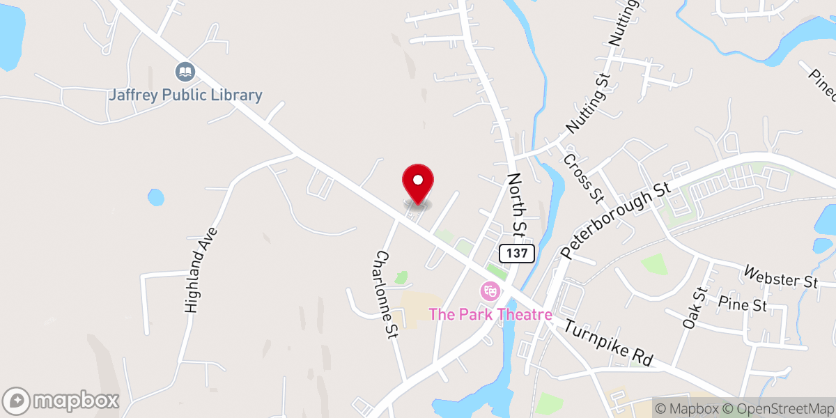 Map showing location of United Church of Jaffrey
