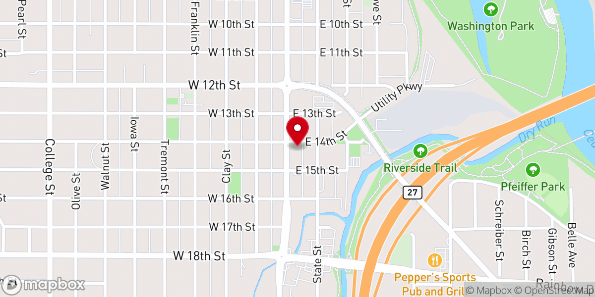 Map showing location of Prairie Springs Church