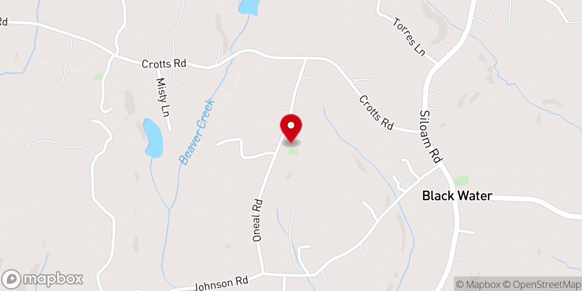 Map showing location of the community church