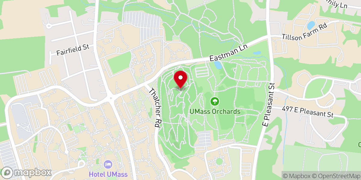 Map showing location of Amherst, MA 01003