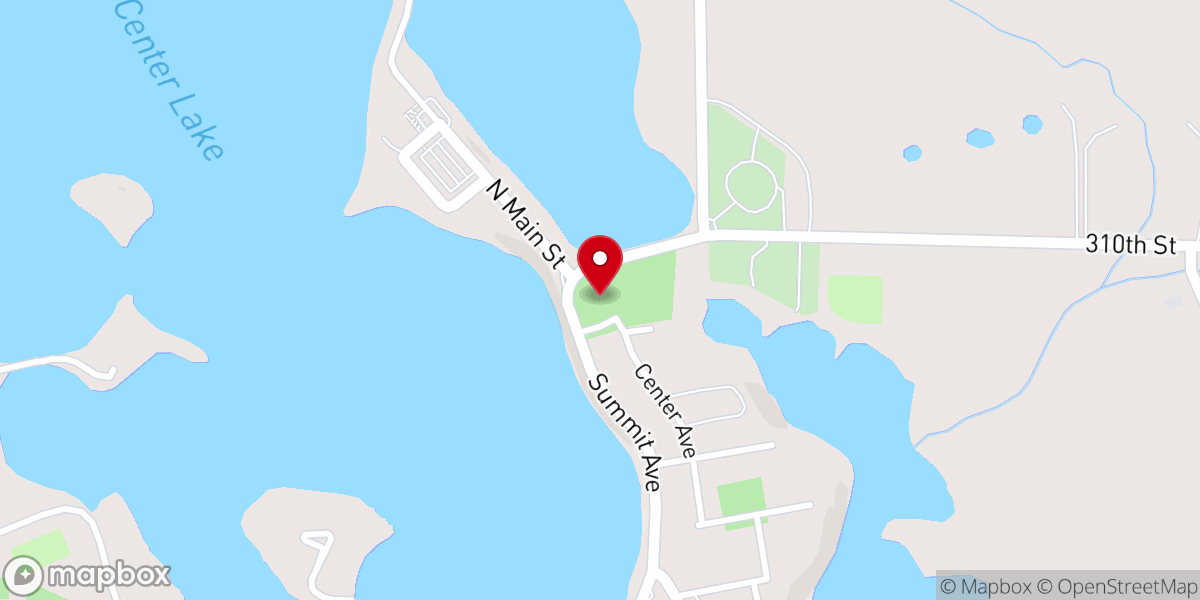 Map showing location of Chisago Lake Lutheran Church