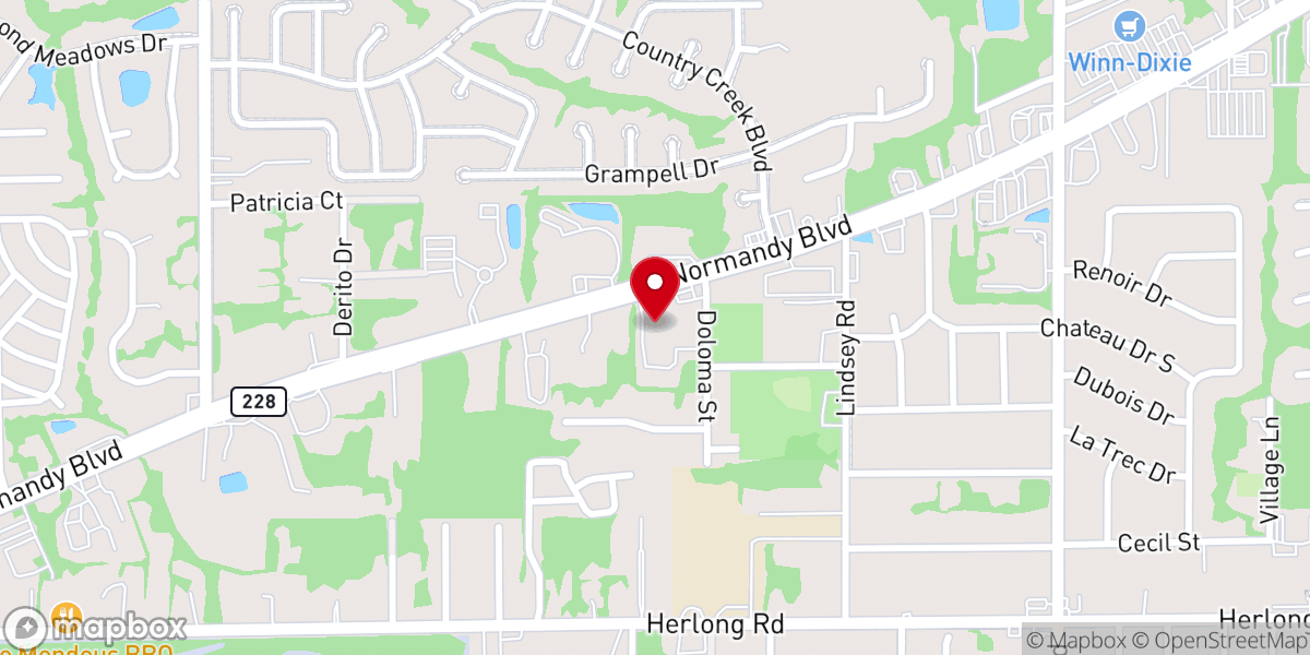 Map showing location of West Jacksonville Advent Christian Church