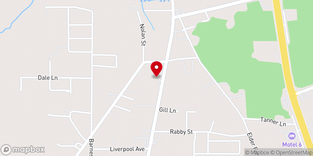 Map showing location of First Baptist Church of Escatawpa