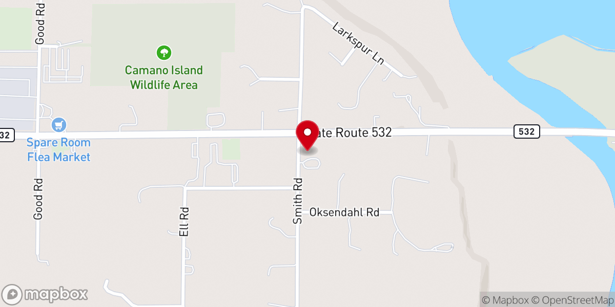 Map showing location of Restoration Church Camano Island