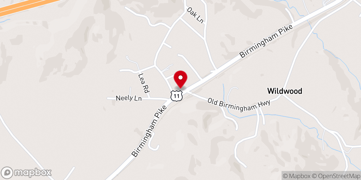 Map showing location of The Venue at Wildwood