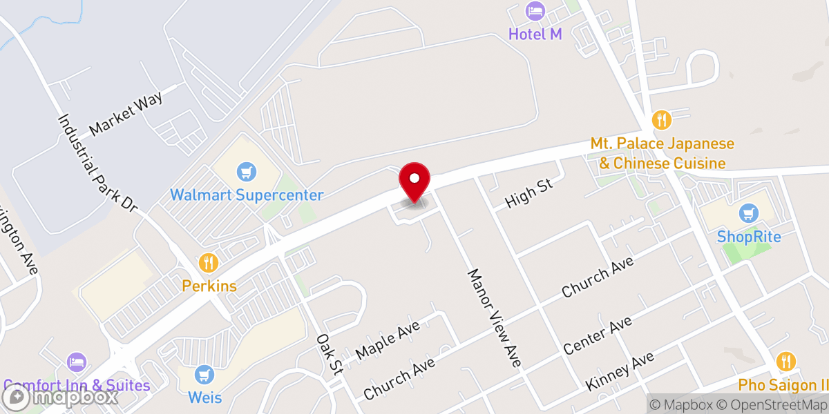 Map showing location of The Cross Church