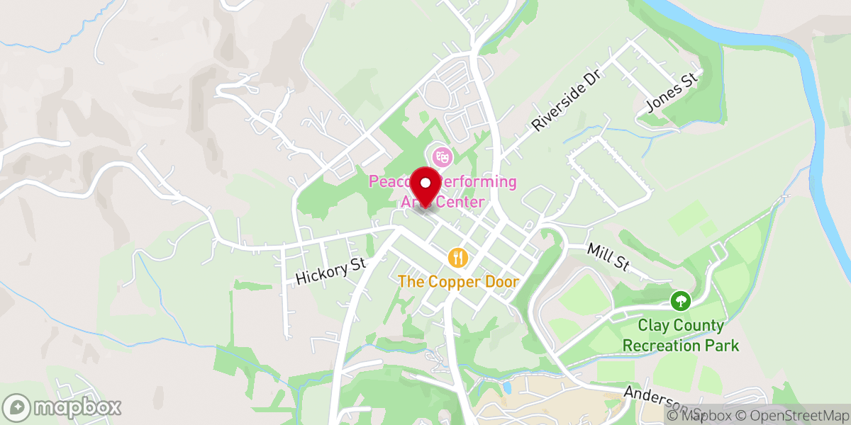 Map showing location of Truett Memorial Baptist Church