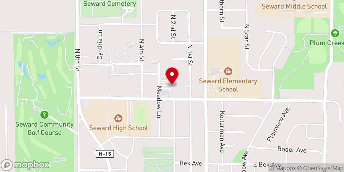 Map showing location of Saint Vincent de Paul Catholic Church, Seward