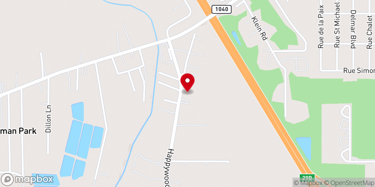 Map showing location of Happy Woods Church of God