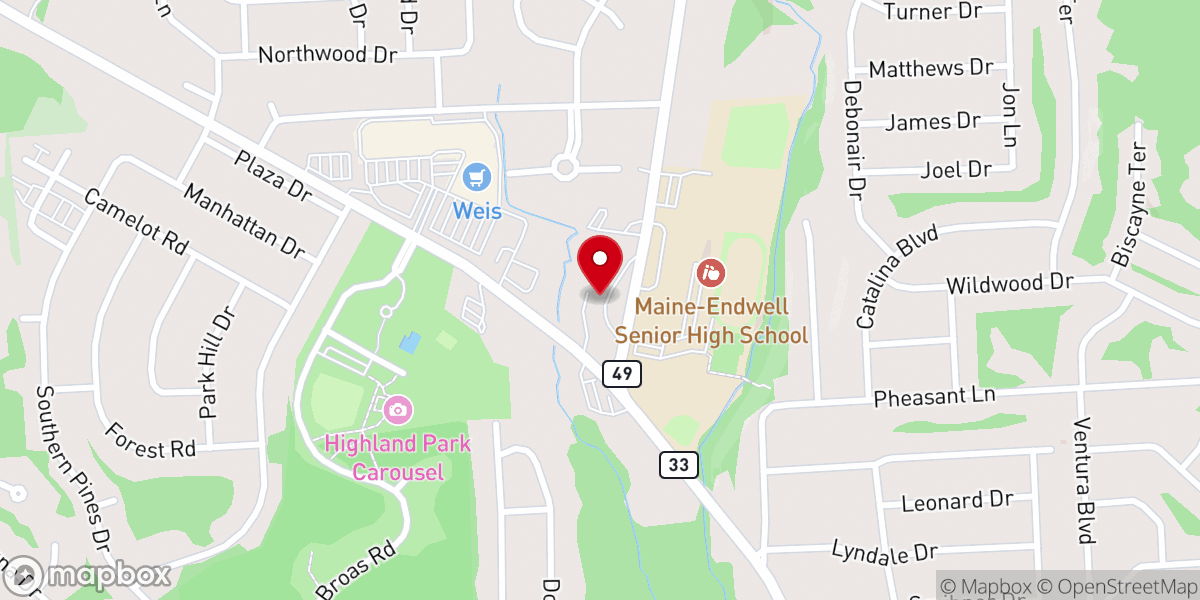 Map showing location of Northminster Presbyterian Church