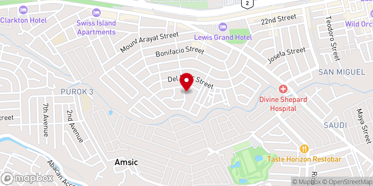 Map showing location of First Christian Church