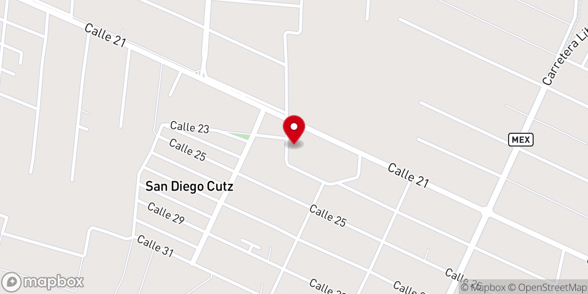 Map showing location of Calvary Chapel Mérida Norte