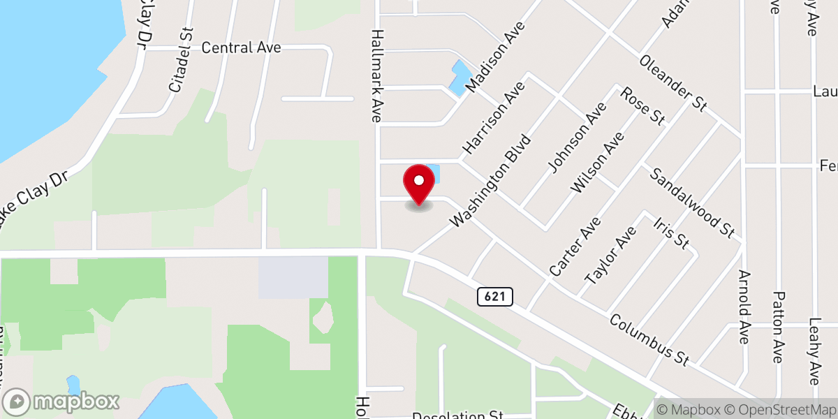 Map showing location of New Life Holiness Church