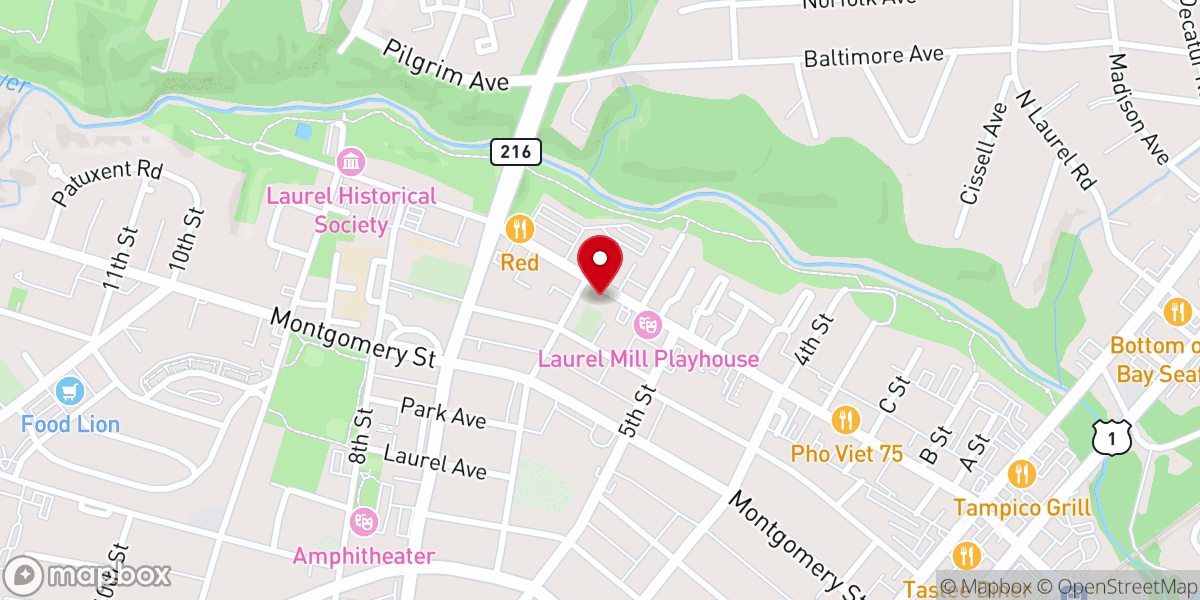 Map showing location of Saint Philips Episcopal Church