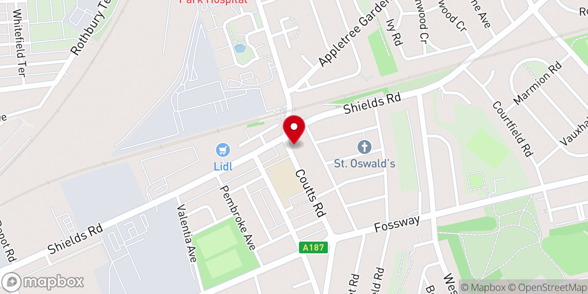 Map showing location of The Church of God in Newcastle