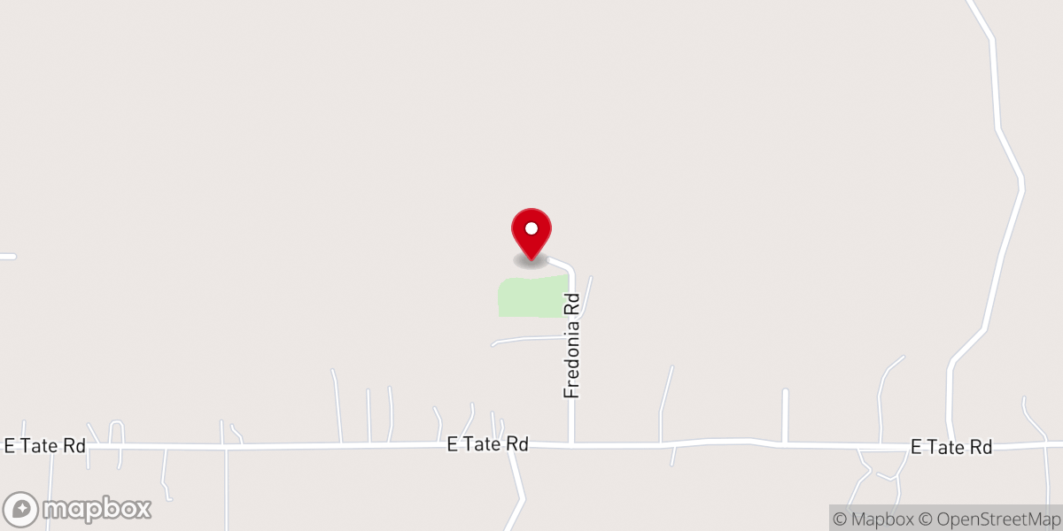 Map showing location of Fredonia M.B. Church
