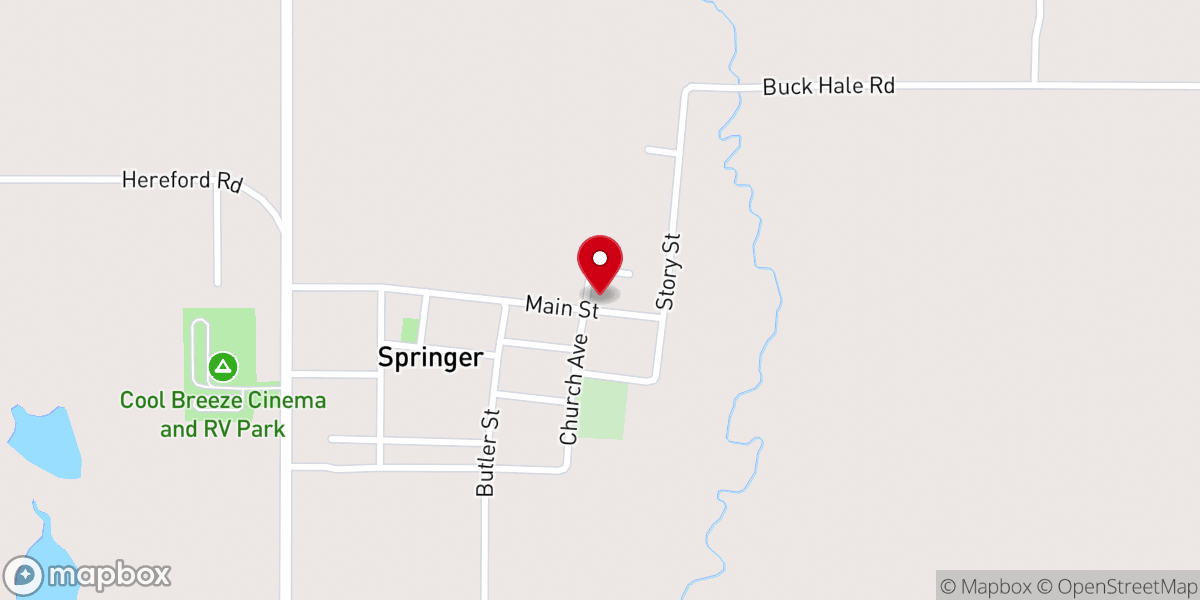 Map showing location of Liberty Baptist Church