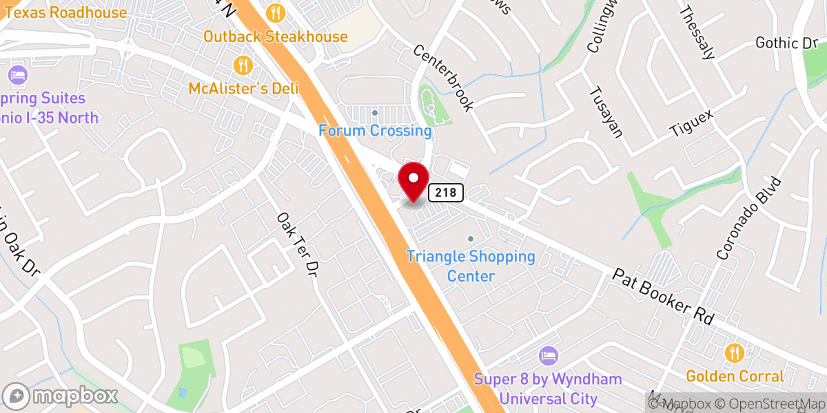 Map showing location of Calvary Chapel of San Antonio