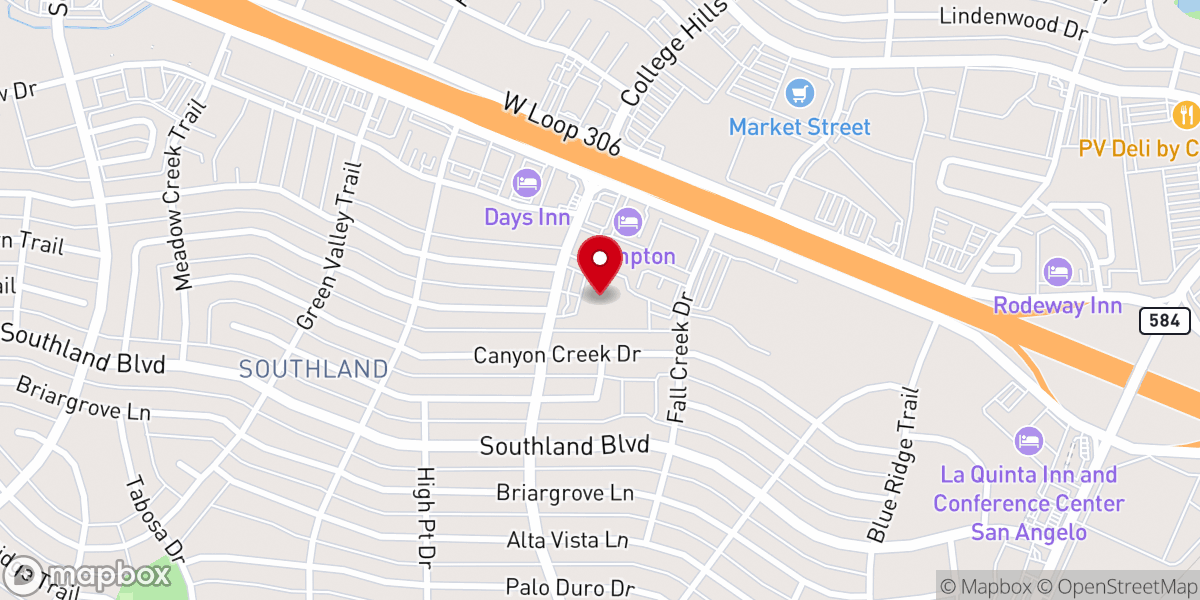 Map showing location of Sierra Vista United Methodist