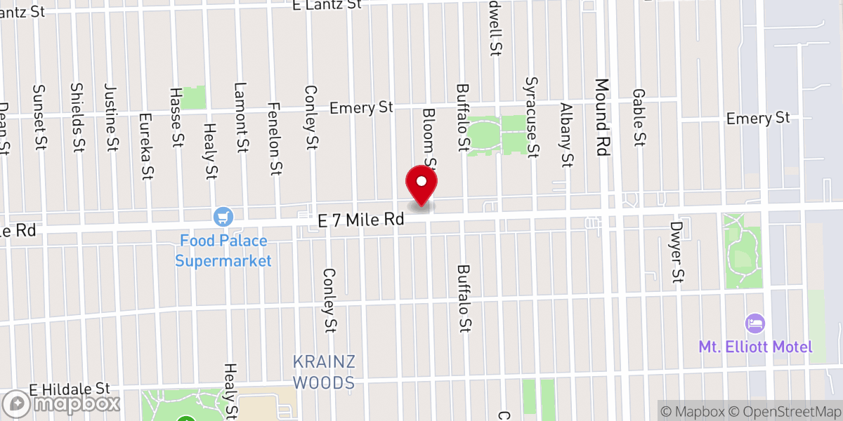 Map showing location of Church of Our Father Missionary Baptist