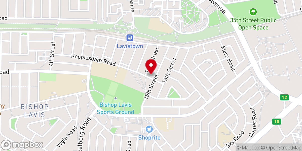 Map showing location of St Joseph The Worker Anglican Church Bishop Lavis