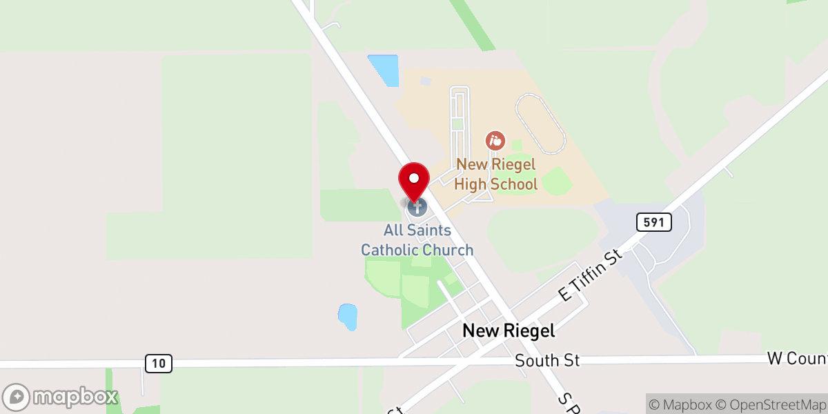 Map showing location of Saint Boniface Catholic Church