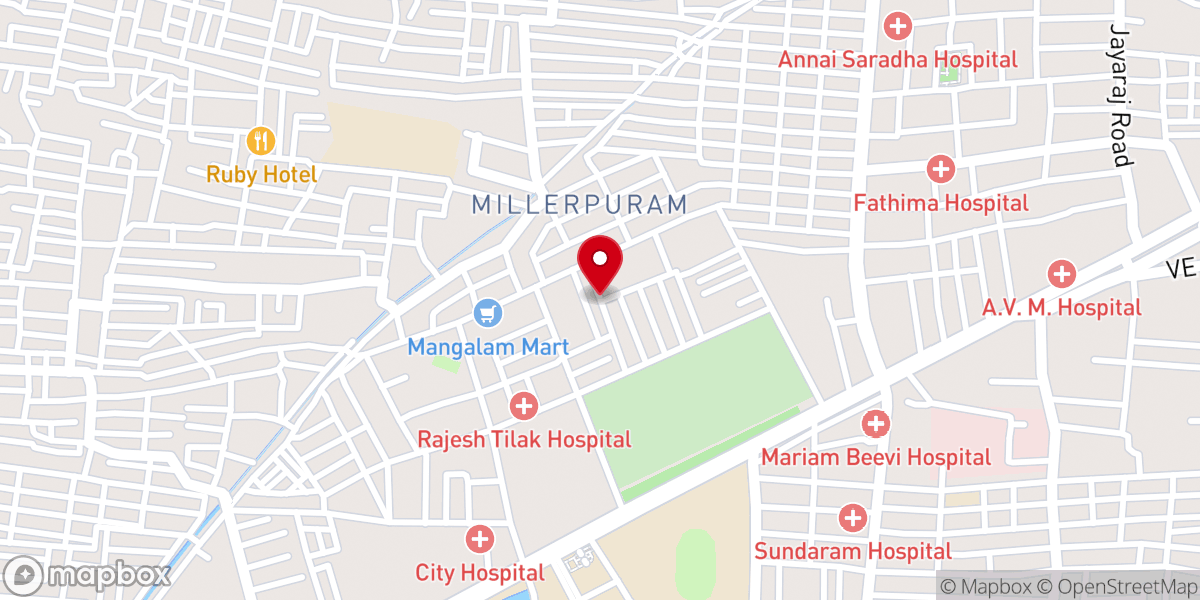 Map showing location of Bethesda Pentecostal Church