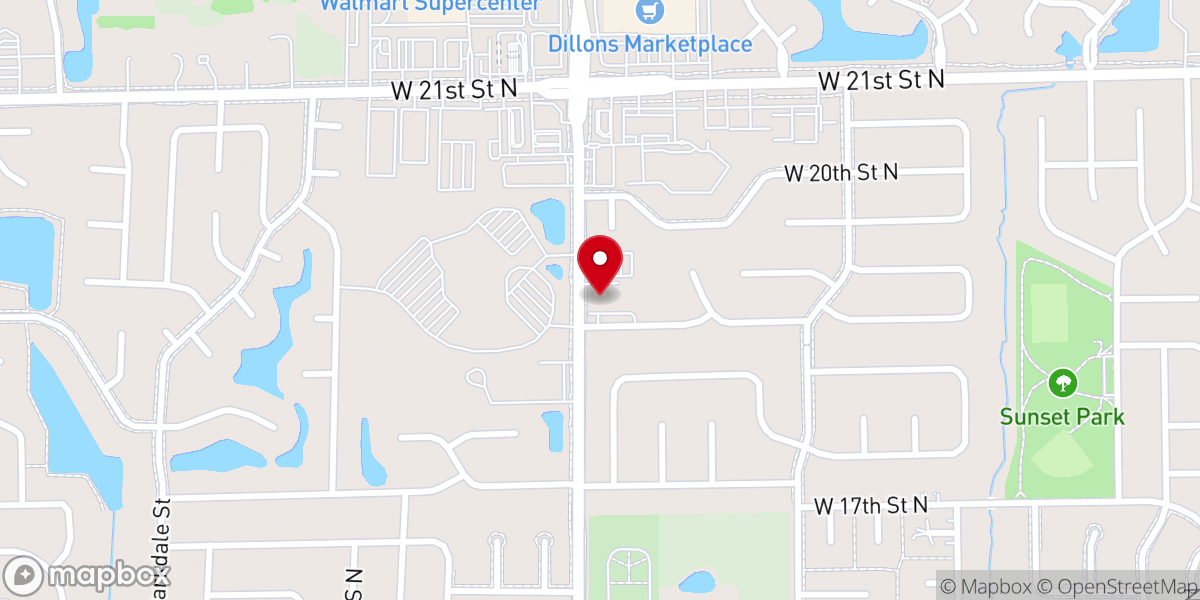 Map showing location of Town West Baptist Church