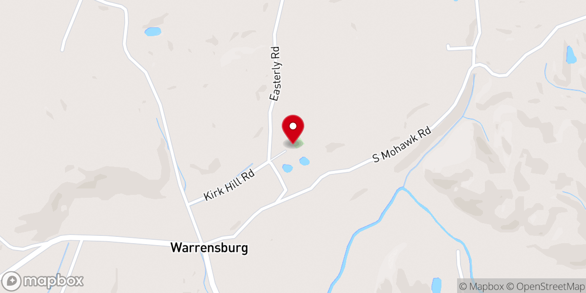 Map showing location of Warrensburg United Methodist Church