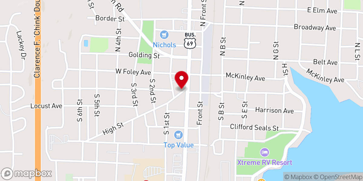 Map showing location of High Street Coffee