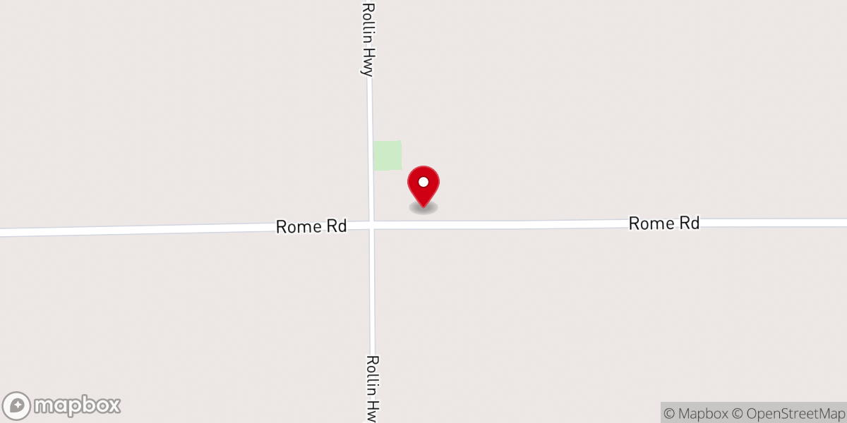 Map showing location of Rollin Friends Church