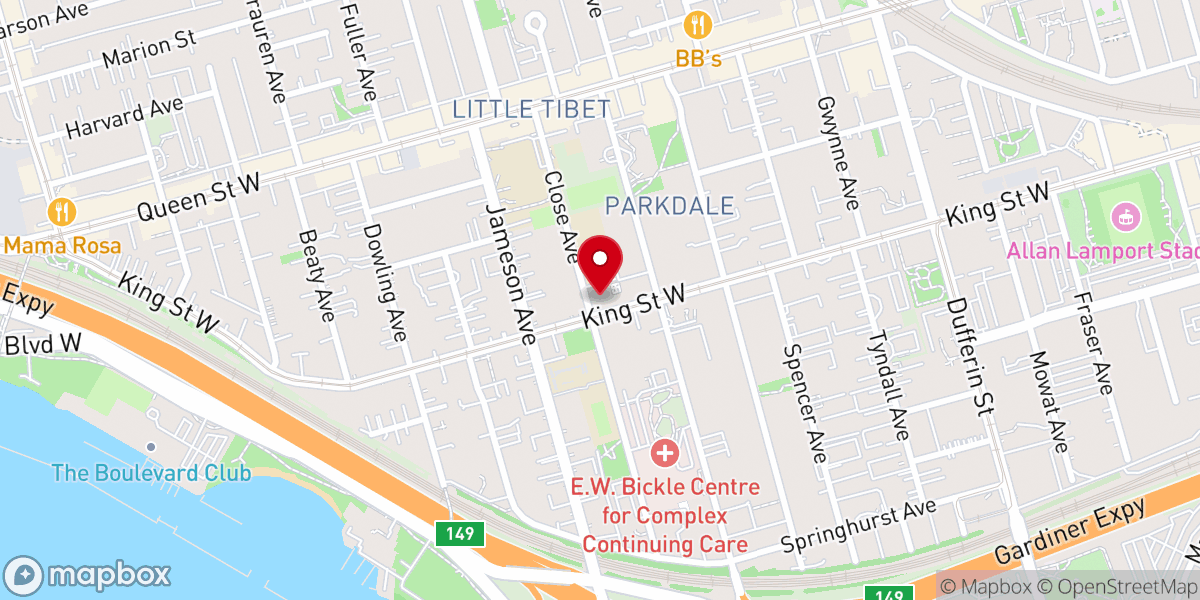Map showing location of Holy Family Catholic Church
